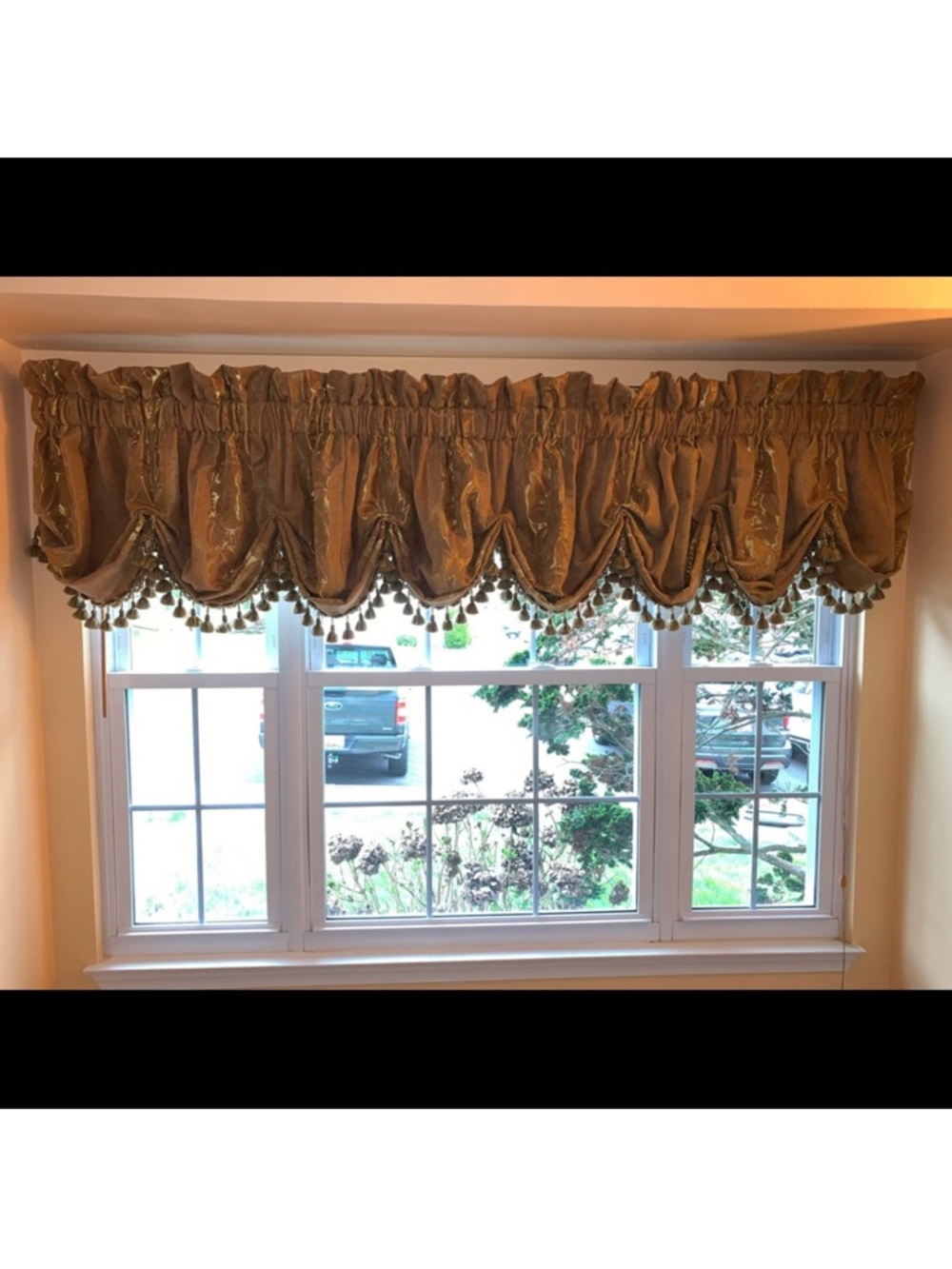 Hand made custom window treatment